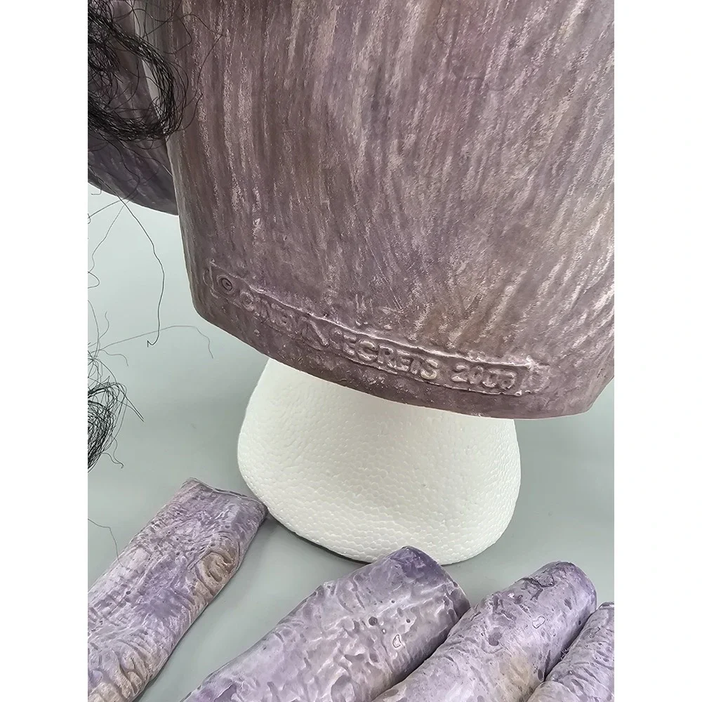 Vintage Cinema Secrets Purple Goblin Man Bat Halloween Mask W/ Finger Claws 2006